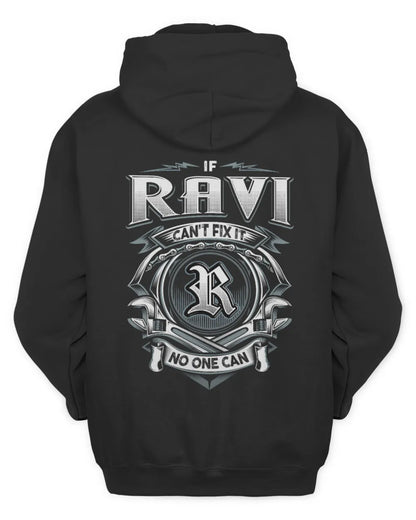 RAVI AP81-K4-626 - Personalized Ahmed Quote Apparel “If Ahmed Can't Fix It, No One Can” - Unisex Hoodie - Black