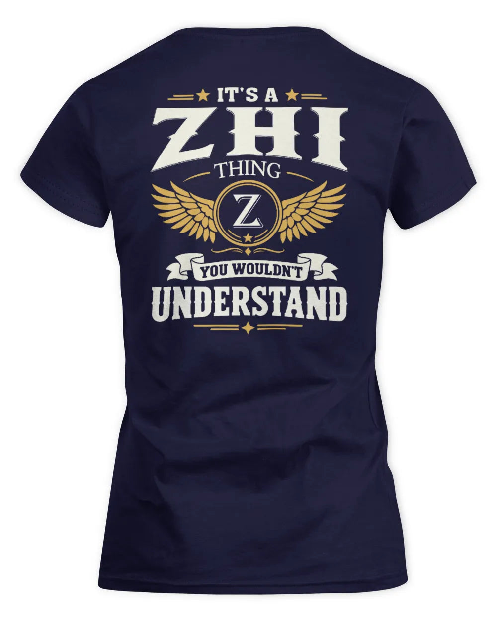 ZHI KT06-M008 It’s a [NAME] Thing – You Wouldn’t Understand | Personalized Vintage T-Shirt - Women's Standard T-Shirt - Navy