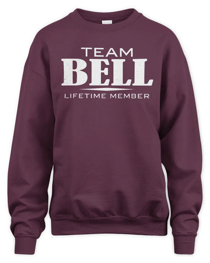 BELL BL62-K4-128 - Personalized “Team NAME Lifetime Member” - Unisex Sweatshirt - Maroon