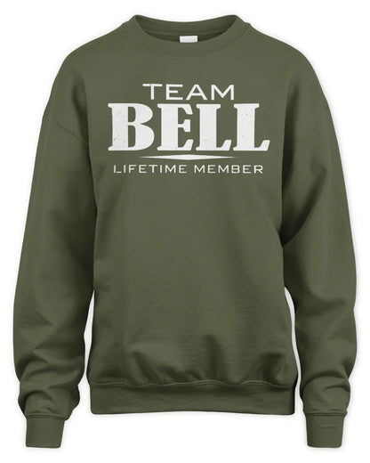 BELL BL62-K4-128 - Personalized “Team NAME Lifetime Member” - Unisex Sweatshirt - Military Green