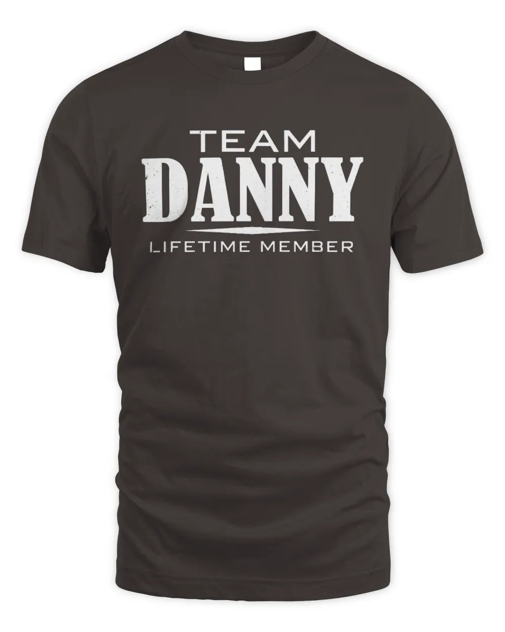 DANNY BL62-K4-128 - Personalized “Team NAME Lifetime Member” - Unisex Standard T-Shirt - Dark Chocolate