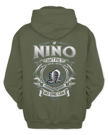 NINO AP81-K4-626 - Personalized Ahmed Quote Apparel “If Ahmed Can't Fix It, No One Can” - Unisex Hoodie - Military Green
