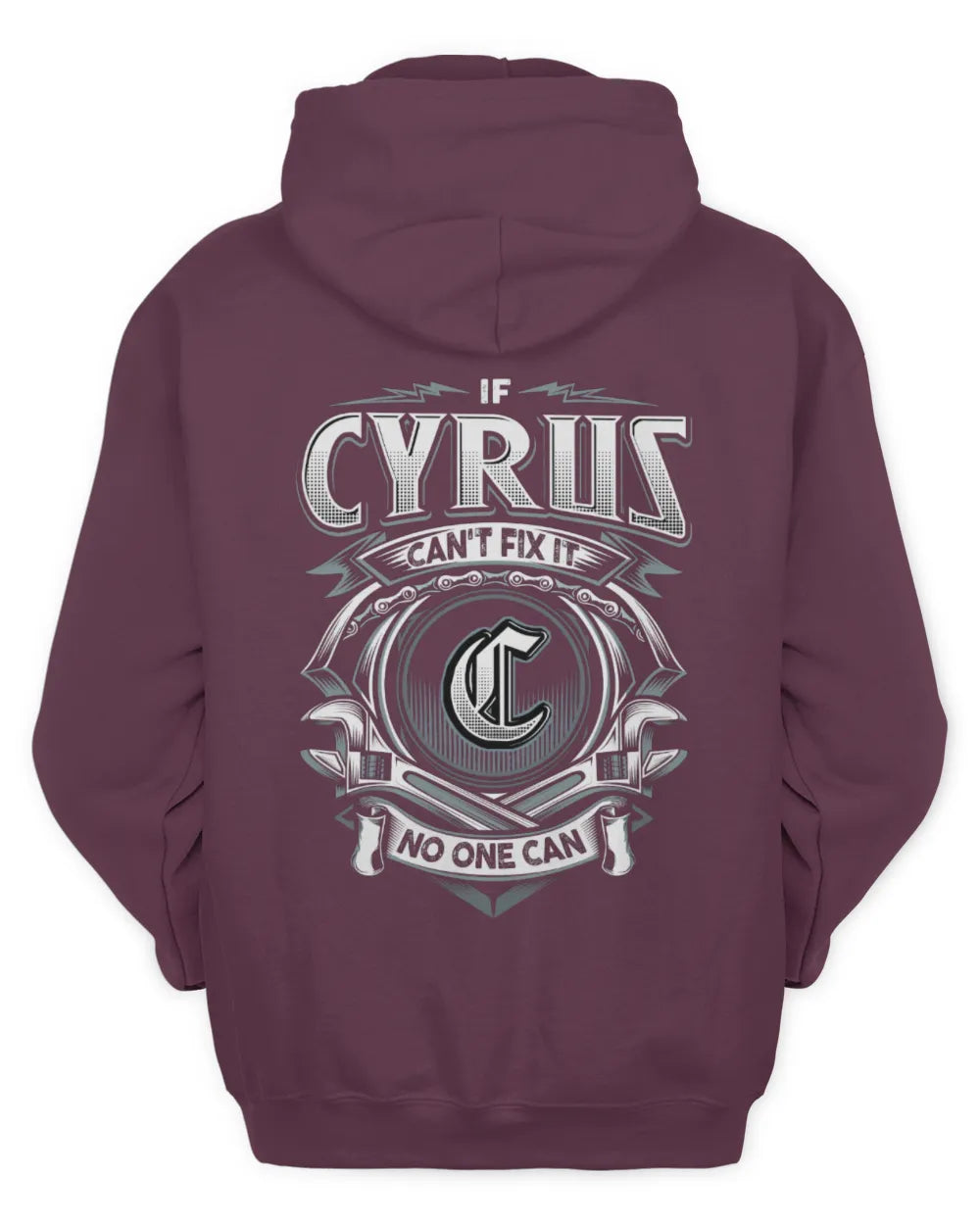 CYRUS AP81-K4-626 - Personalized Ahmed Quote Apparel “If Ahmed Can't Fix It, No One Can” - Unisex Hoodie - Maroon