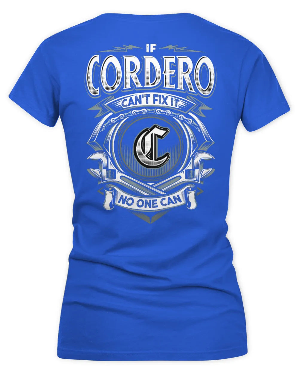 CORDERO AP81-K4-626 - Personalized Ahmed Quote Apparel “If Ahmed Can't Fix It, No One Can” - Women's V-Neck T-Shirt - Royal