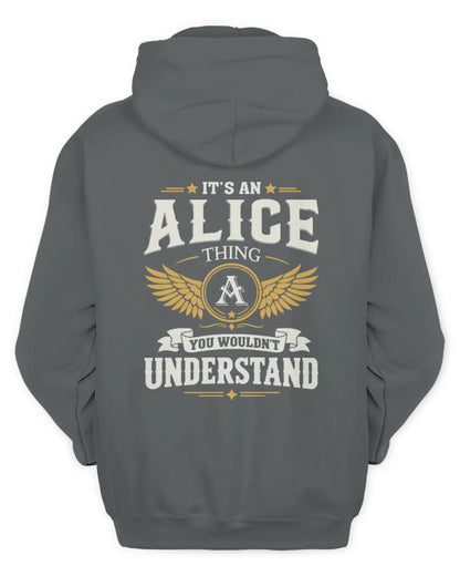 ALICE KT06-M008 It’s a [NAME] Thing – You Wouldn’t Understand | Personalized Vintage T-Shirt - Unisex Hoodie - Charcoal