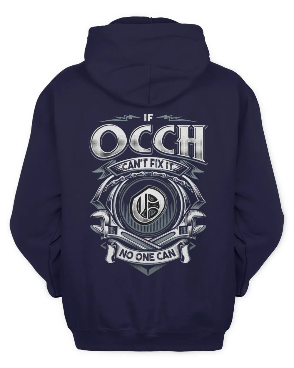 OCCH AP81-K4-626 - Personalized Ahmed Quote Apparel “If Ahmed Can't Fix It, No One Can” - Unisex Hoodie - Navy