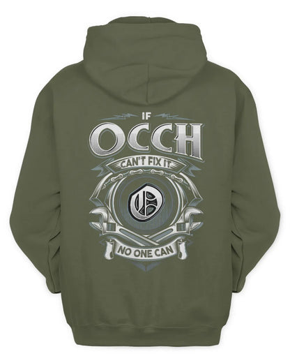 OCCH AP81-K4-626 - Personalized Ahmed Quote Apparel “If Ahmed Can't Fix It, No One Can” - Unisex Hoodie - Military Green