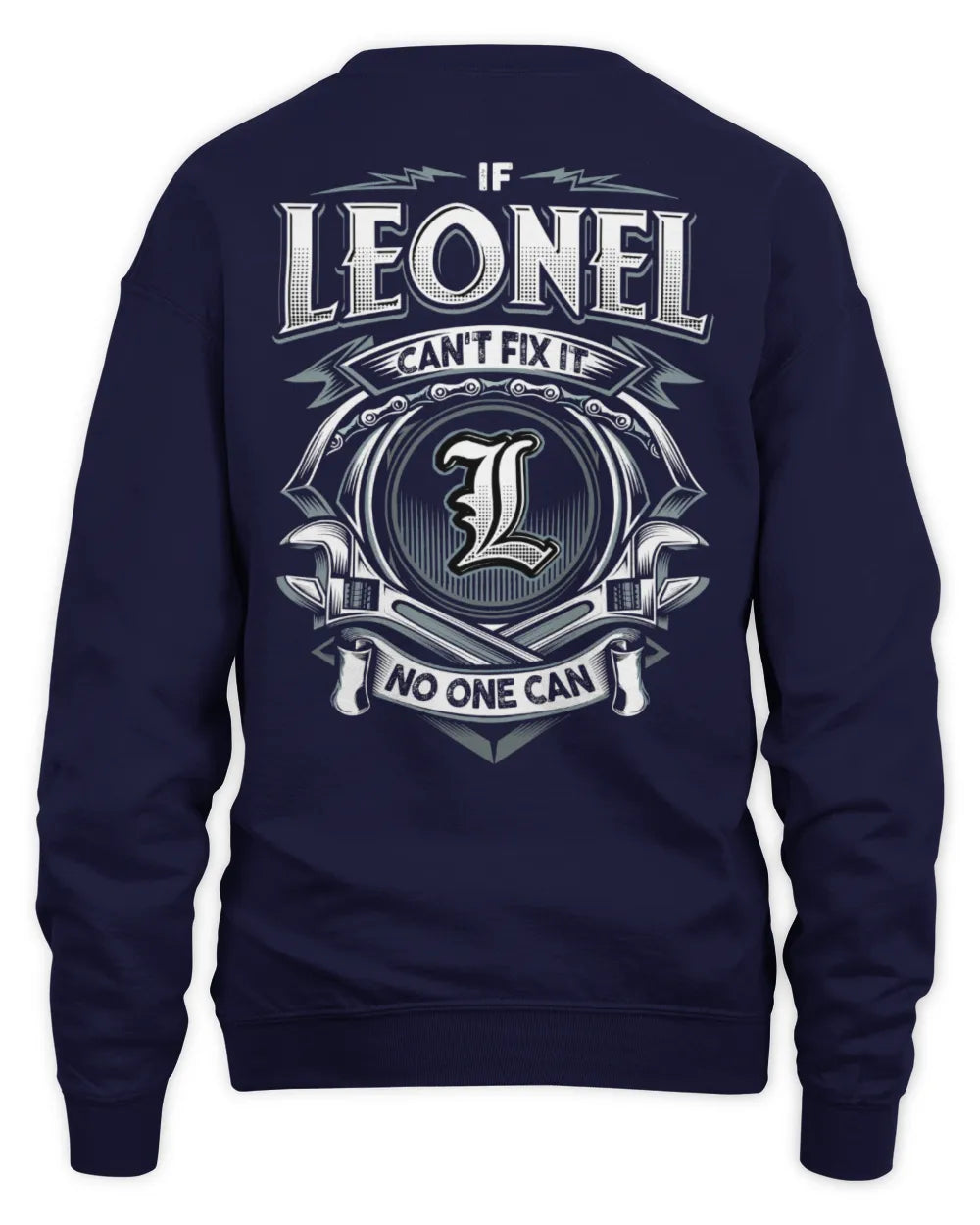 LEONEL AP81-K4-626 - Personalized Ahmed Quote Apparel “If Ahmed Can't Fix It, No One Can” - Unisex Sweatshirt - Navy