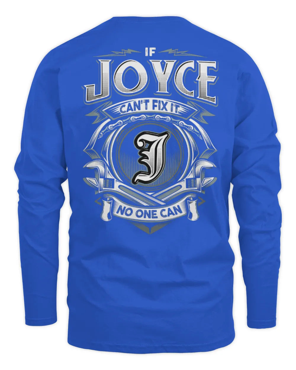 JOYCE AP81-K4-626 - Personalized Ahmed Quote Apparel “If Ahmed Can't Fix It, No One Can” - Men's Long Sleeved T-Shirt - Royal