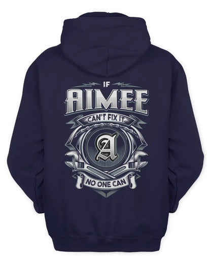 AIMEE AP81-K4-626 - Personalized Ahmed Quote Apparel “If Ahmed Can't Fix It, No One Can” - Unisex Hoodie - Navy