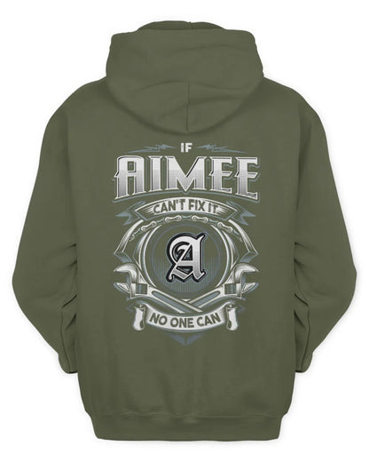 AIMEE AP81-K4-626 - Personalized Ahmed Quote Apparel “If Ahmed Can't Fix It, No One Can” - Unisex Hoodie - Military Green