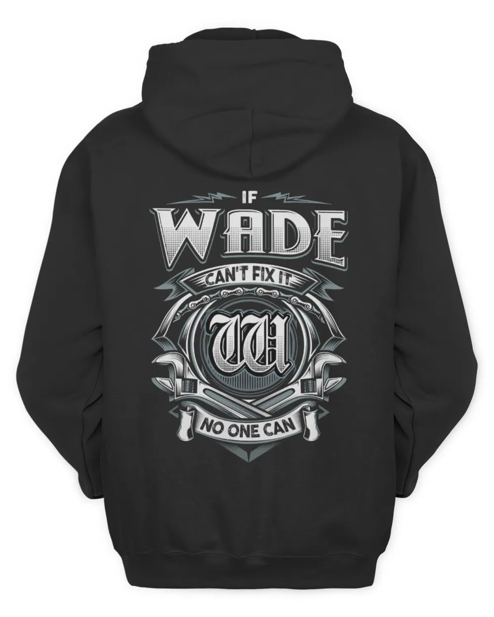 WADE AP81-K4-626 - Personalized Ahmed Quote Apparel “If Ahmed Can't Fix It, No One Can” - Unisex Hoodie - Black