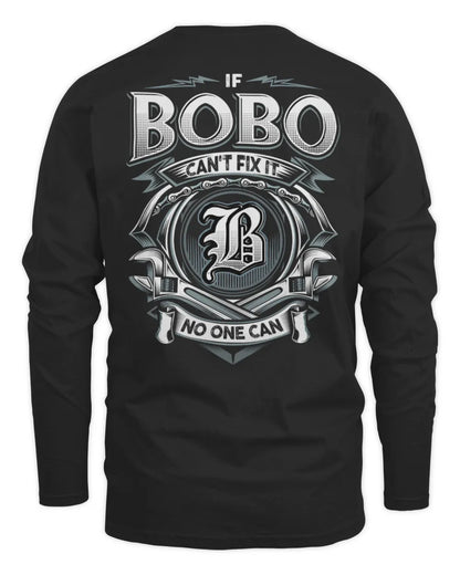 BOBO AP81-K4-626 - Personalized Ahmed Quote Apparel “If Ahmed Can't Fix It, No One Can” - Men's Long Sleeved T-Shirt - Black