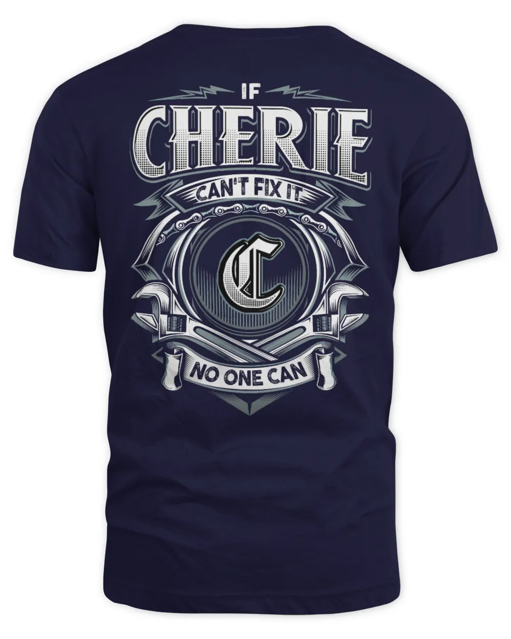 CHERIE AP81-K4-626 - Personalized Ahmed Quote Apparel “If Ahmed Can't Fix It, No One Can” - Unisex Standard T-Shirt - Navy