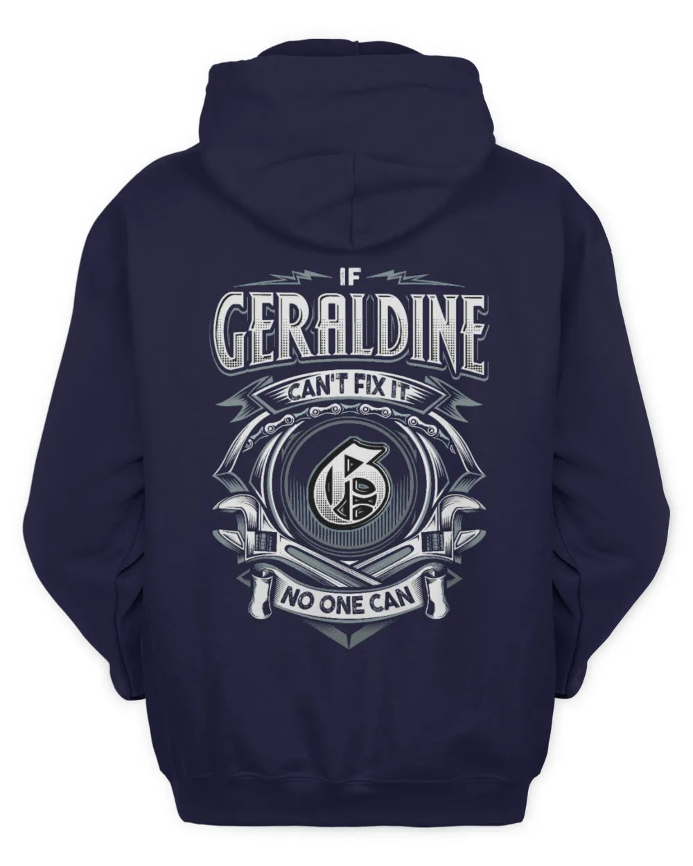GERALDINE AP81-K4-626 - Personalized Ahmed Quote Apparel “If Ahmed Can't Fix It, No One Can” - Unisex Hoodie - Navy