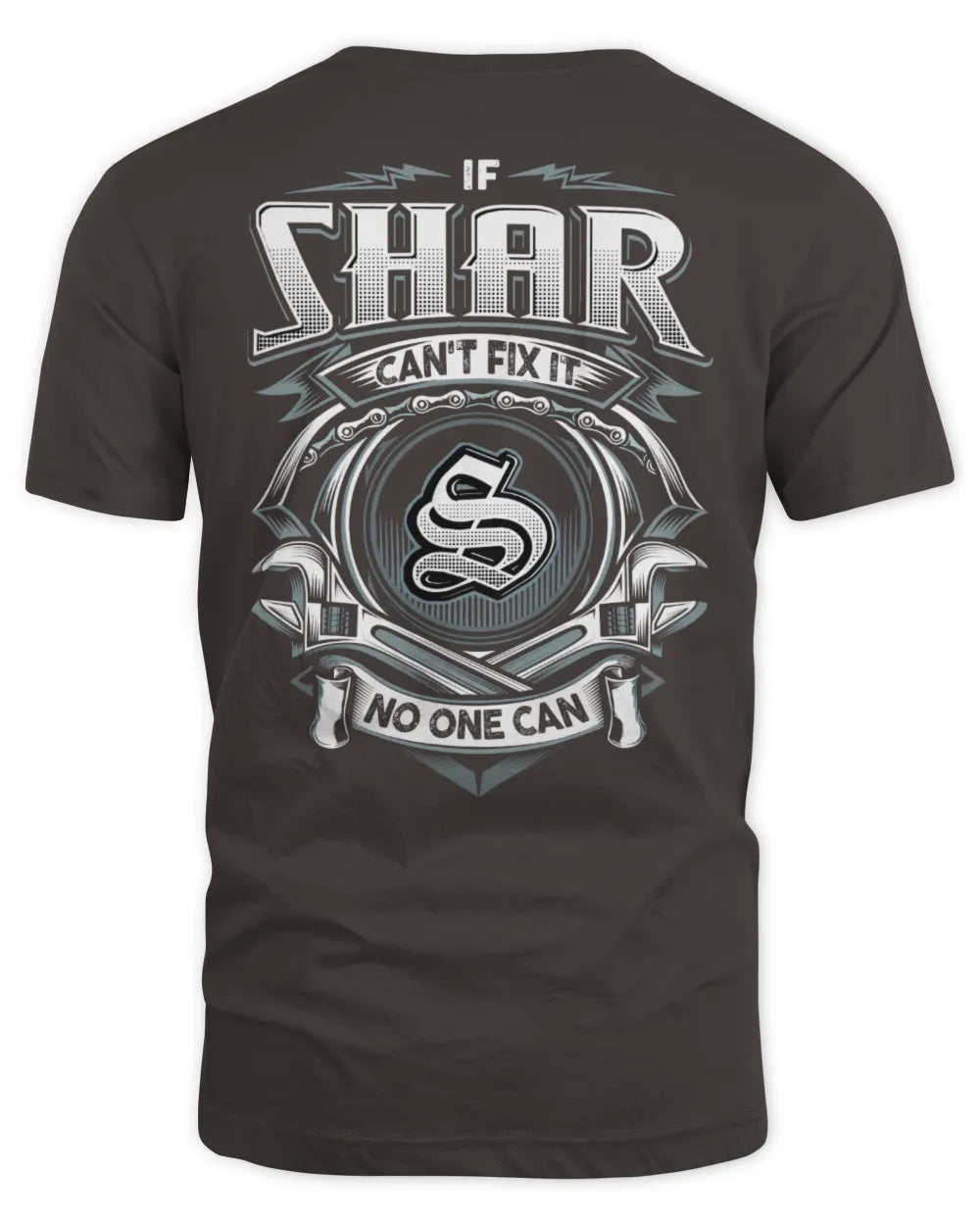 SHAR AP81-K4-626 - Personalized Ahmed Quote Apparel “If Ahmed Can't Fix It, No One Can” - Unisex Standard T-Shirt - Dark Chocolate
