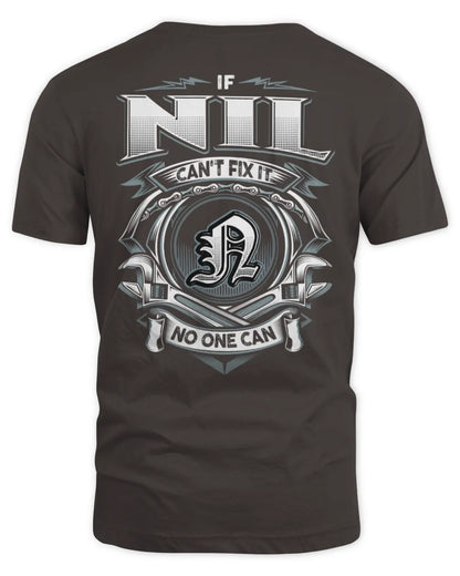 NIL AP81-K4-626 - Personalized Ahmed Quote Apparel “If Ahmed Can't Fix It, No One Can” - Unisex Standard T-Shirt - Dark Chocolate