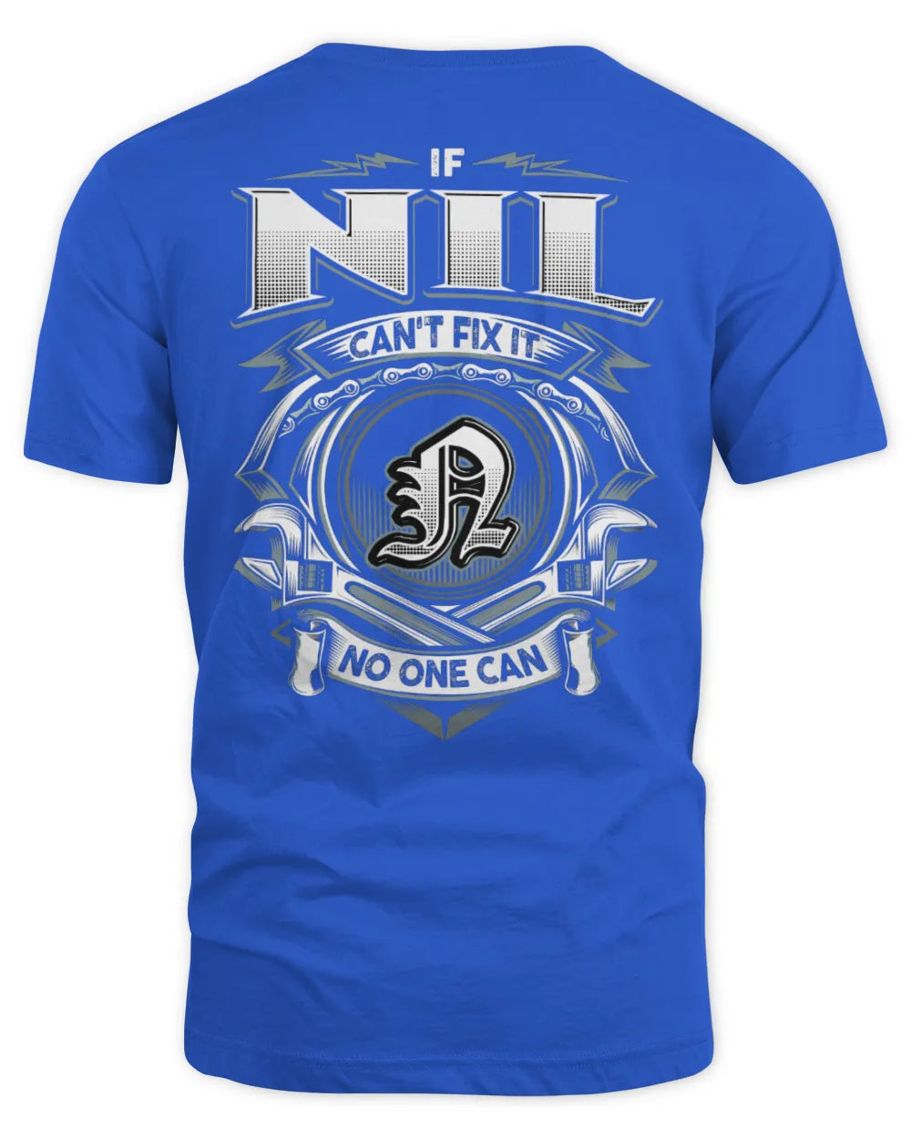 NIL AP81-K4-626 - Personalized Ahmed Quote Apparel “If Ahmed Can't Fix It, No One Can” - Unisex Standard T-Shirt - Royal