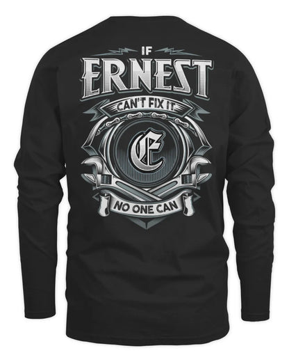 ERNEST AP81-K4-626 - Personalized Ahmed Quote Apparel “If Ahmed Can't Fix It, No One Can” - Men's Long Sleeved T-Shirt - Black