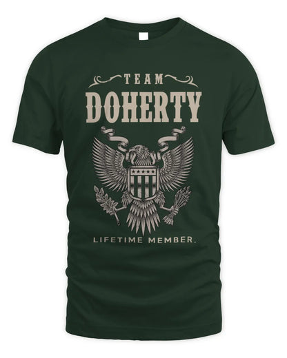 DOHERTY TP06-K82 – Personalized Classic Style Apparel “Team NAME Lifetime Member” - Unisex Standard T-Shirt - Forest Green
