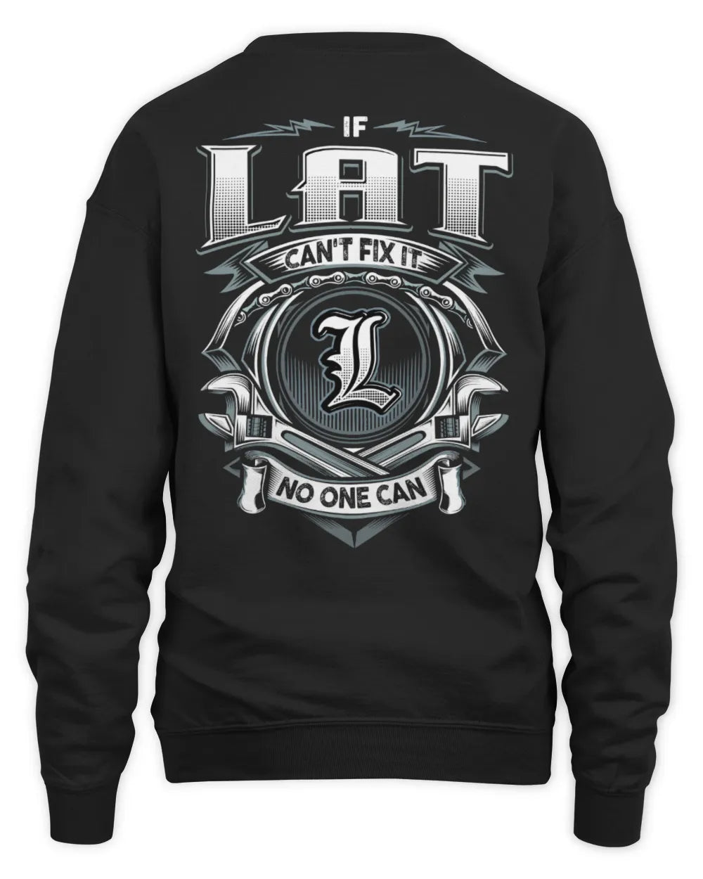 LAT AP81-K4-626 - Personalized Ahmed Quote Apparel “If Ahmed Can't Fix It, No One Can” - Unisex Sweatshirt - Black