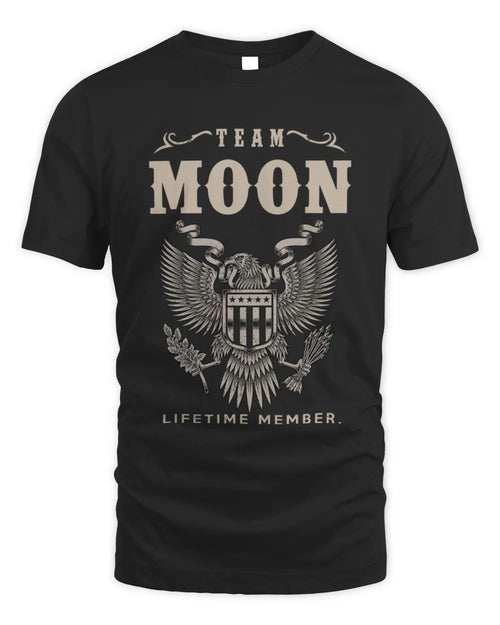 MOON TP06-K82 – Personalized Classic Style Apparel “Team NAME Lifetime Member” - Unisex Standard T-Shirt - Black