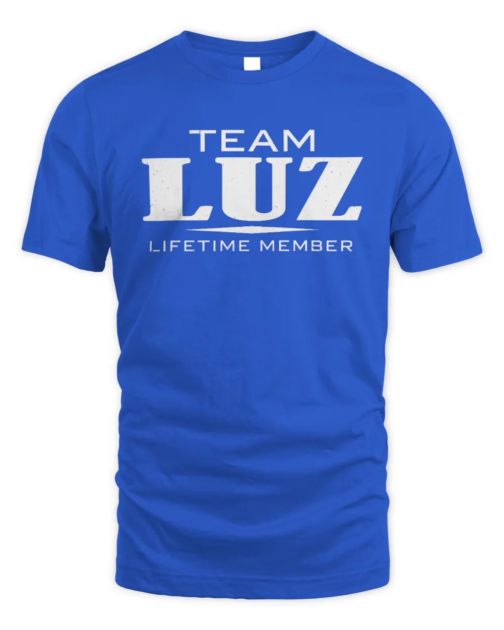 LUZ BL62-K4-128 - Personalized “Team NAME Lifetime Member” - Unisex Standard T-Shirt - Royal