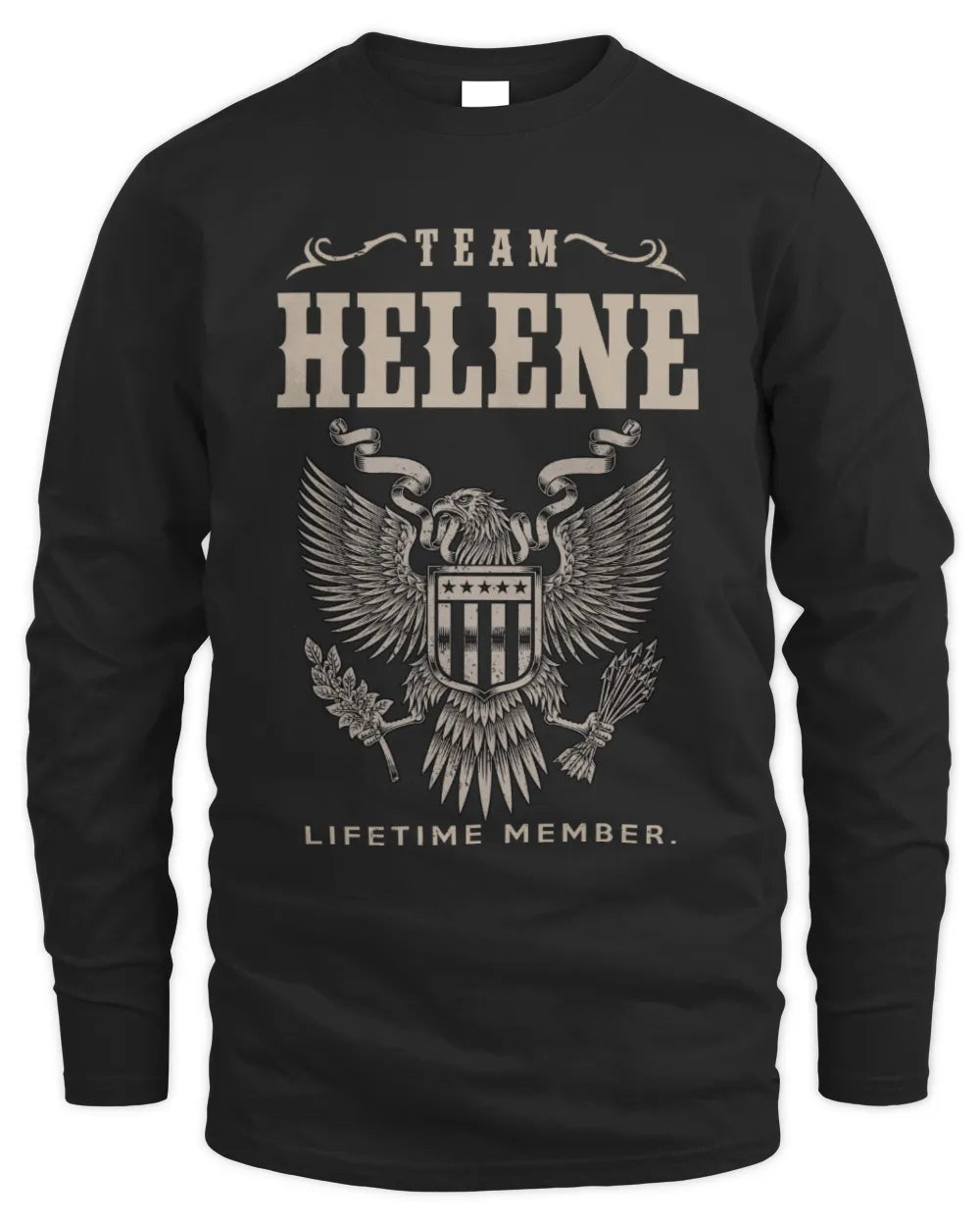 HELENE TP06-K82 – Personalized Classic Style Apparel “Team NAME Lifetime Member” - Men's Long Sleeved T-Shirt - Black
