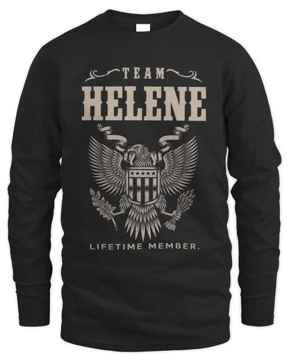 HELENE TP06-K82 – Personalized Classic Style Apparel “Team NAME Lifetime Member” - Men's Long Sleeved T-Shirt - Black