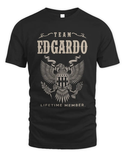 EDGARDO TP06-K82 – Personalized Classic Style Apparel “Team NAME Lifetime Member” - Unisex Standard T-Shirt - Black