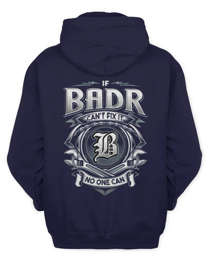 BADR AP81-K4-626 - Personalized Ahmed Quote Apparel “If Ahmed Can't Fix It, No One Can” - Unisex Hoodie - Navy