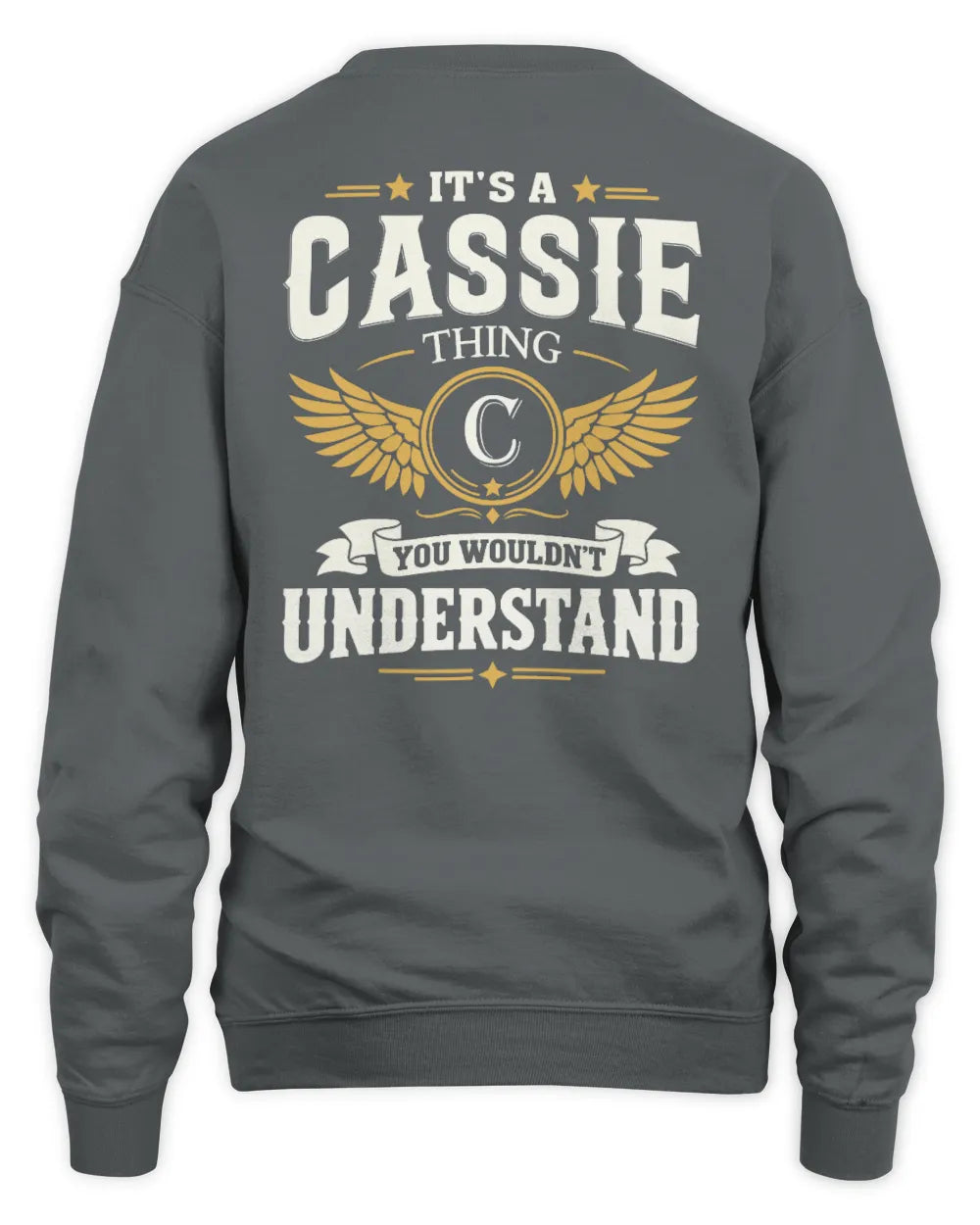 CASSIE KT06-M008 It’s a [NAME] Thing – You Wouldn’t Understand | Personalized Vintage T-Shirt - Unisex Sweatshirt - Charcoal