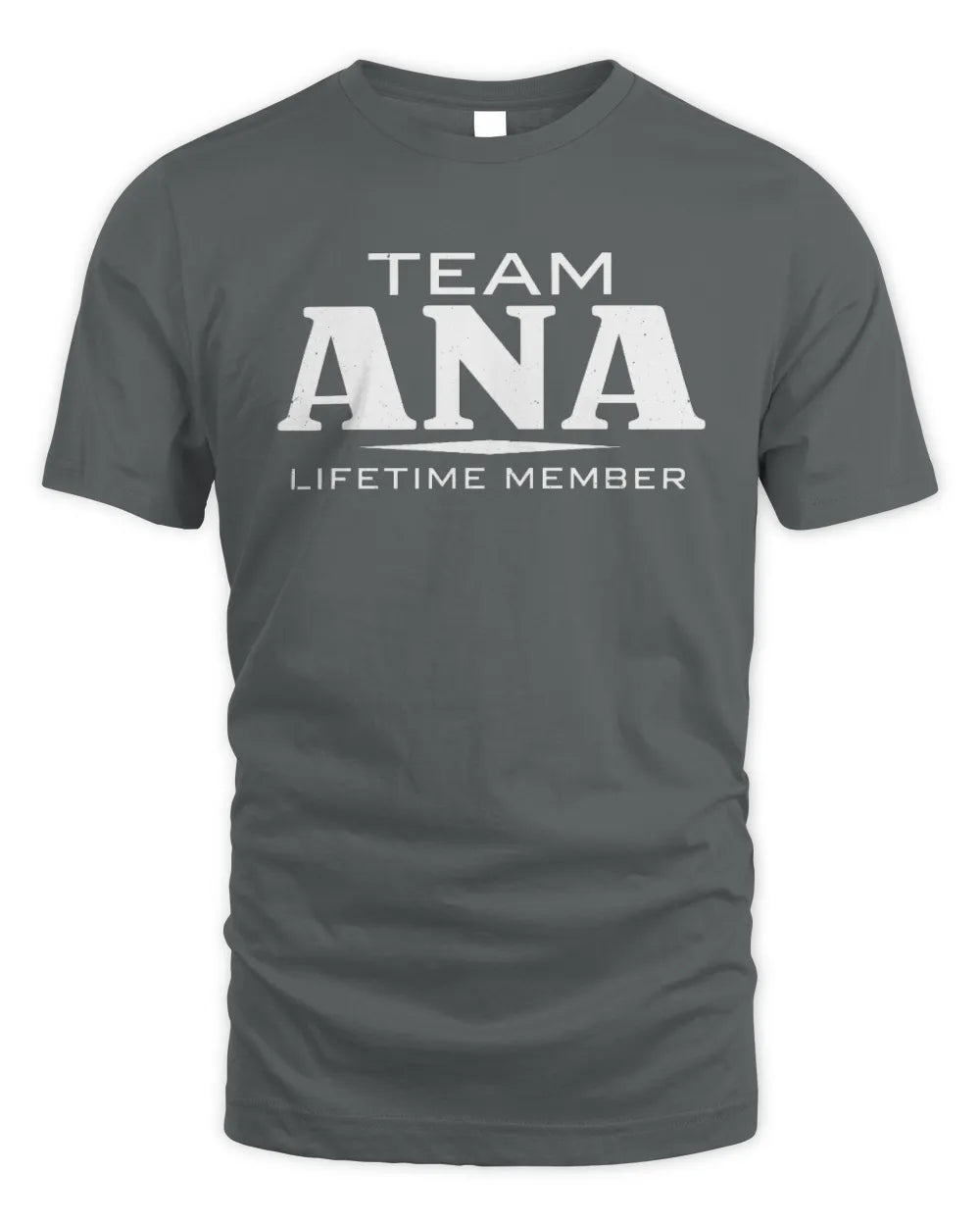 ANA BL62-K4-128 - Personalized “Team NAME Lifetime Member” - Unisex Standard T-Shirt - Charcoal