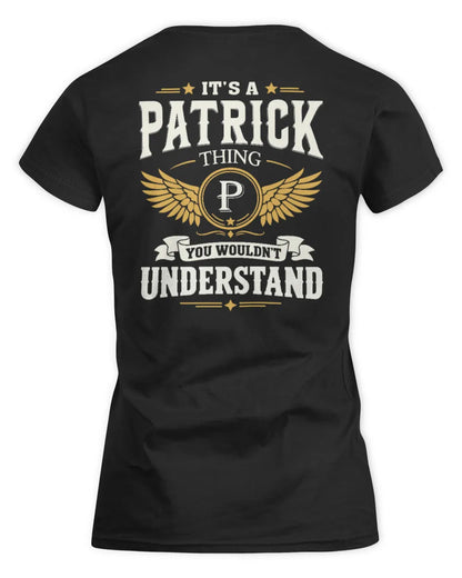 PATRICK KT06-M008 It’s a [NAME] Thing – You Wouldn’t Understand | Personalized Vintage T-Shirt - Women's Standard T-Shirt - Black