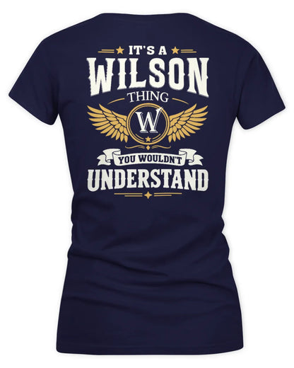 WILSON KT06-M008 It’s a [NAME] Thing – You Wouldn’t Understand | Personalized Vintage T-Shirt - Women's V-Neck T-Shirt - Navy