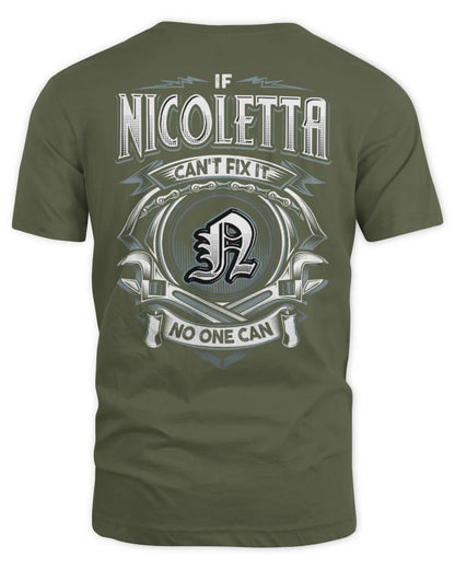 NICOLETTA AP81-K4-626 - Personalized Ahmed Quote Apparel “If Ahmed Can't Fix It, No One Can” - Unisex Standard T-Shirt - Military Green