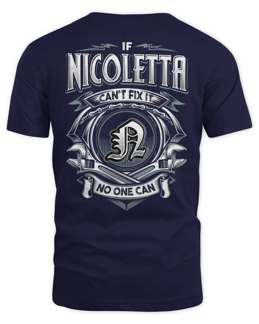 NICOLETTA AP81-K4-626 - Personalized Ahmed Quote Apparel “If Ahmed Can't Fix It, No One Can” - Unisex Standard T-Shirt - Navy