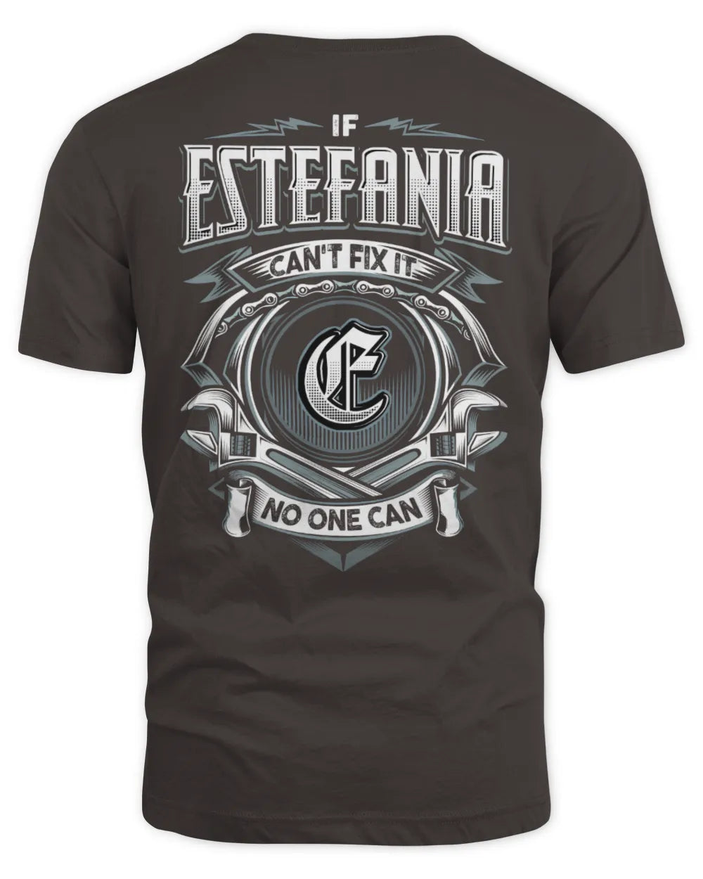 ESTEFANIA AP81-K4-626 - Personalized Ahmed Quote Apparel “If Ahmed Can't Fix It, No One Can” - Unisex Standard T-Shirt - Dark Chocolate