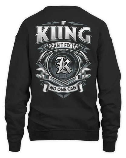 KUNG AP81-K4-626 - Personalized Ahmed Quote Apparel “If Ahmed Can't Fix It, No One Can” - Unisex Sweatshirt - Black