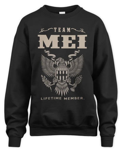 MEI TP06-K82 – Personalized Classic Style Apparel “Team NAME Lifetime Member” - Unisex Sweatshirt - Black
