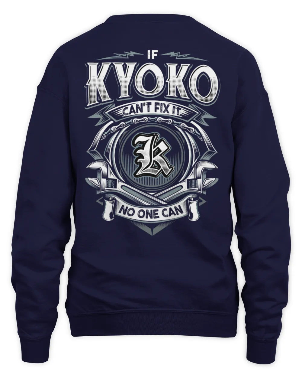 KYOKO AP81-K4-626 - Personalized Ahmed Quote Apparel “If Ahmed Can't Fix It, No One Can” - Unisex Sweatshirt - Navy