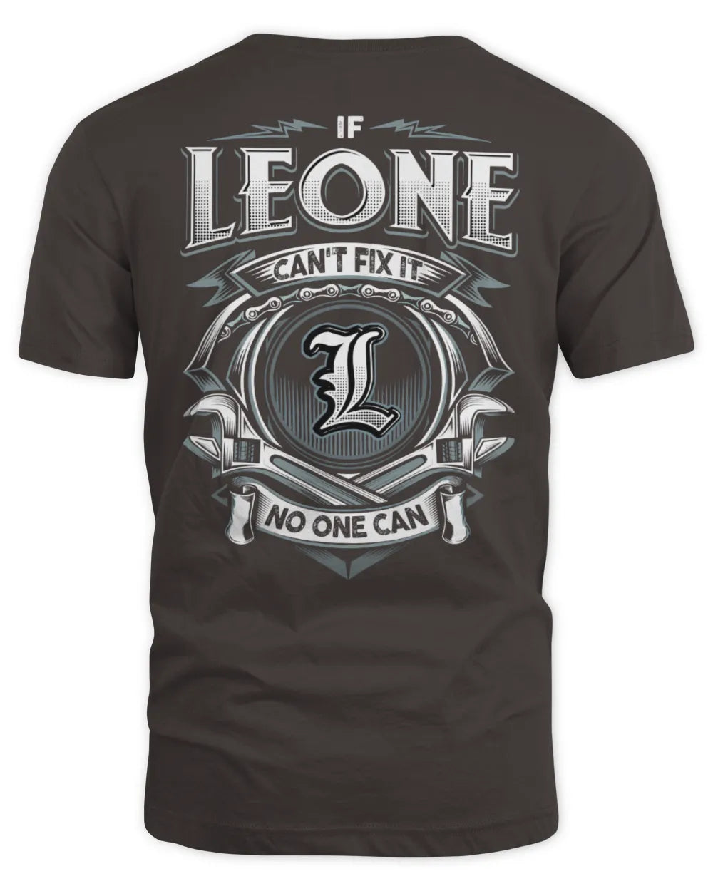 LEONE AP81-K4-626 - Personalized Ahmed Quote Apparel “If Ahmed Can't Fix It, No One Can” - Unisex Standard T-Shirt - Dark Chocolate