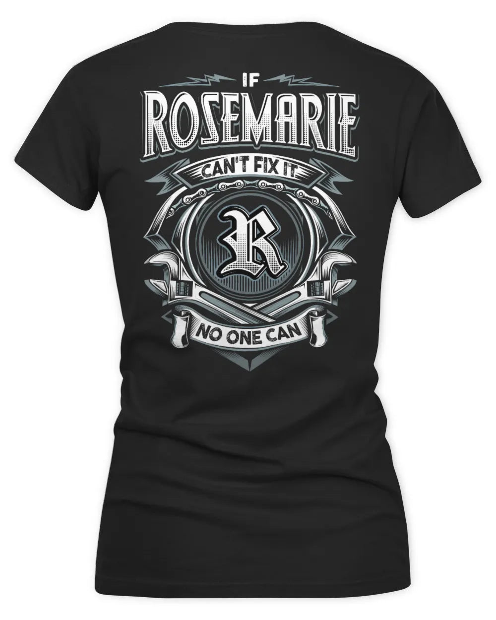 ROSEMARIE AP81-K4-626 - Personalized Ahmed Quote Apparel “If Ahmed Can't Fix It, No One Can” - Women's V-Neck T-Shirt - Black