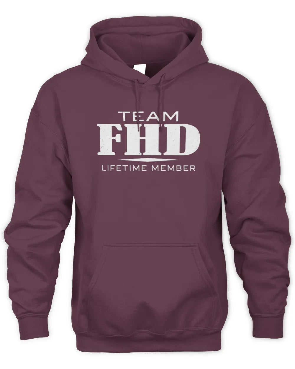 FHD BL62-K4-128 - Personalized “Team NAME Lifetime Member” - Unisex Hoodie - Maroon