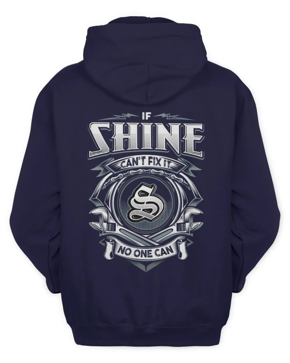 SHINE AP81-K4-626 - Personalized Ahmed Quote Apparel “If Ahmed Can't Fix It, No One Can” - Unisex Hoodie - Navy