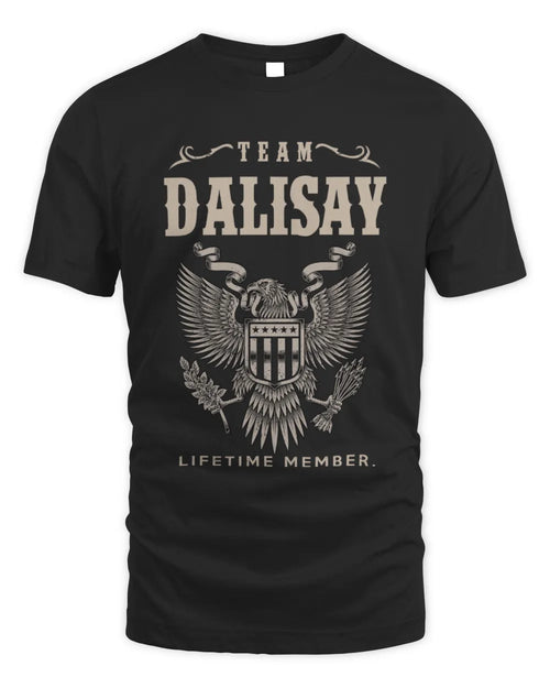 DALISAY TP06-K82 – Personalized Classic Style Apparel “Team NAME Lifetime Member” - Unisex Standard T-Shirt - Black