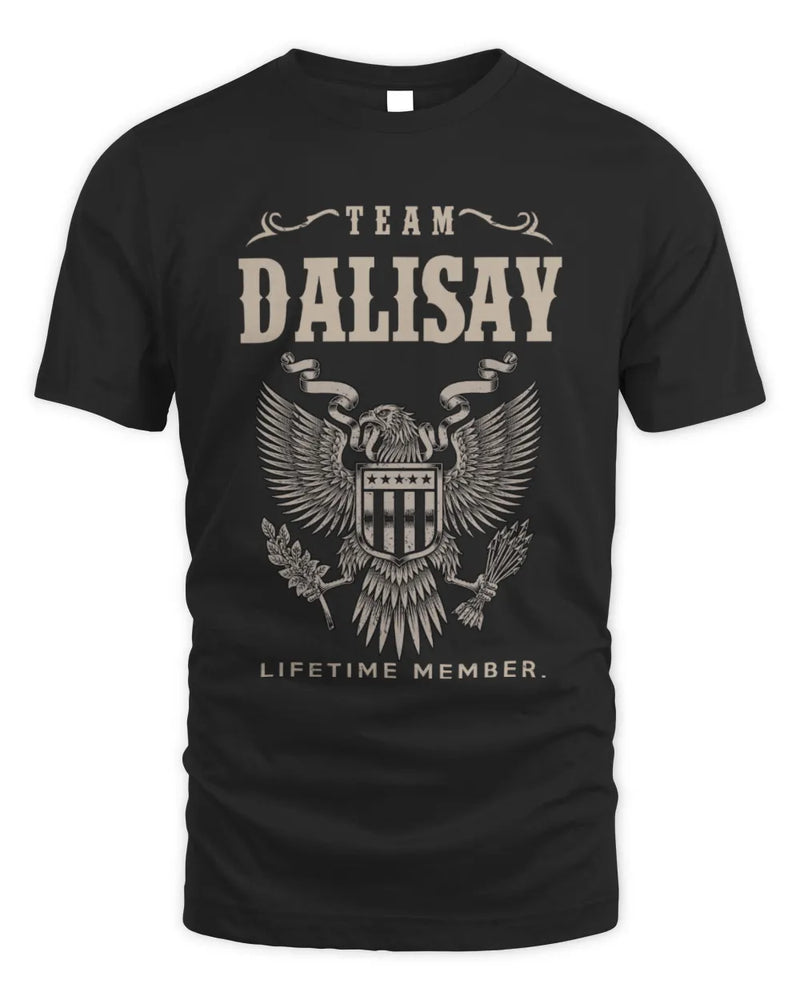 DALISAY TP06-K82 – Personalized Classic Style Apparel “Team NAME Lifetime Member” - Unisex Standard T-Shirt - Black