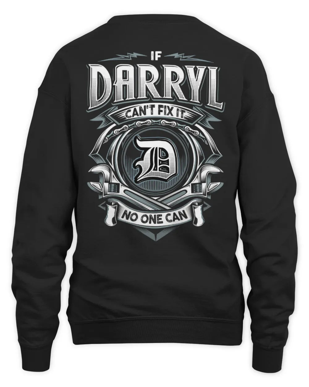 DARRYL AP81-K4-626 - Personalized Ahmed Quote Apparel “If Ahmed Can't Fix It, No One Can” - Unisex Sweatshirt - Black