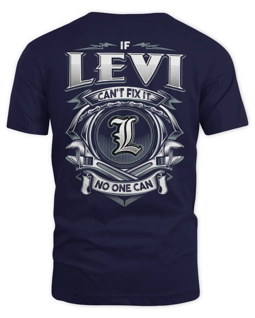 LEVI AP81-K4-626 - Personalized Ahmed Quote Apparel “If Ahmed Can't Fix It, No One Can” - Unisex Standard T-Shirt - Navy