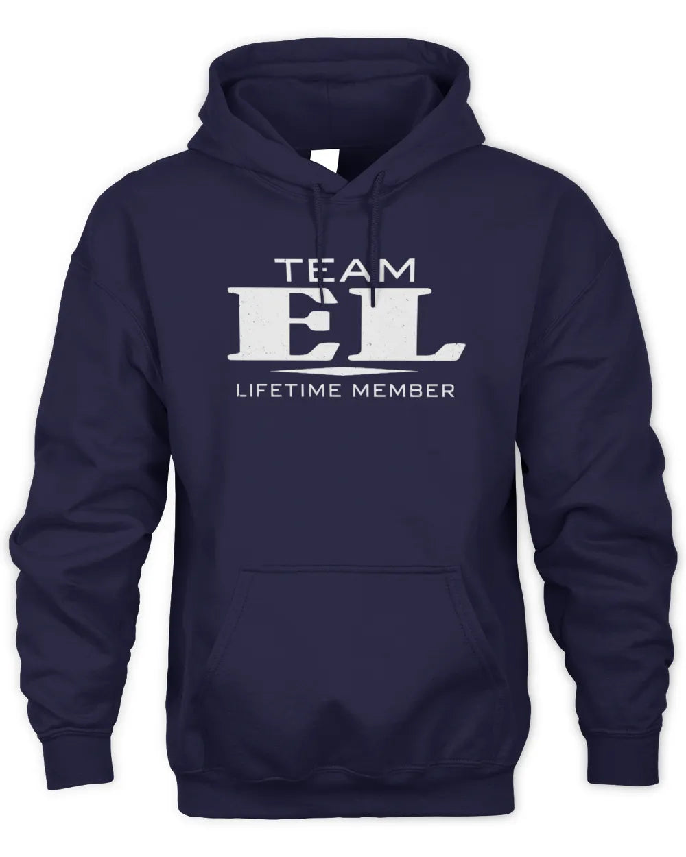 EL BL62-K4-128 - Personalized “Team NAME Lifetime Member” - Unisex Hoodie - Navy